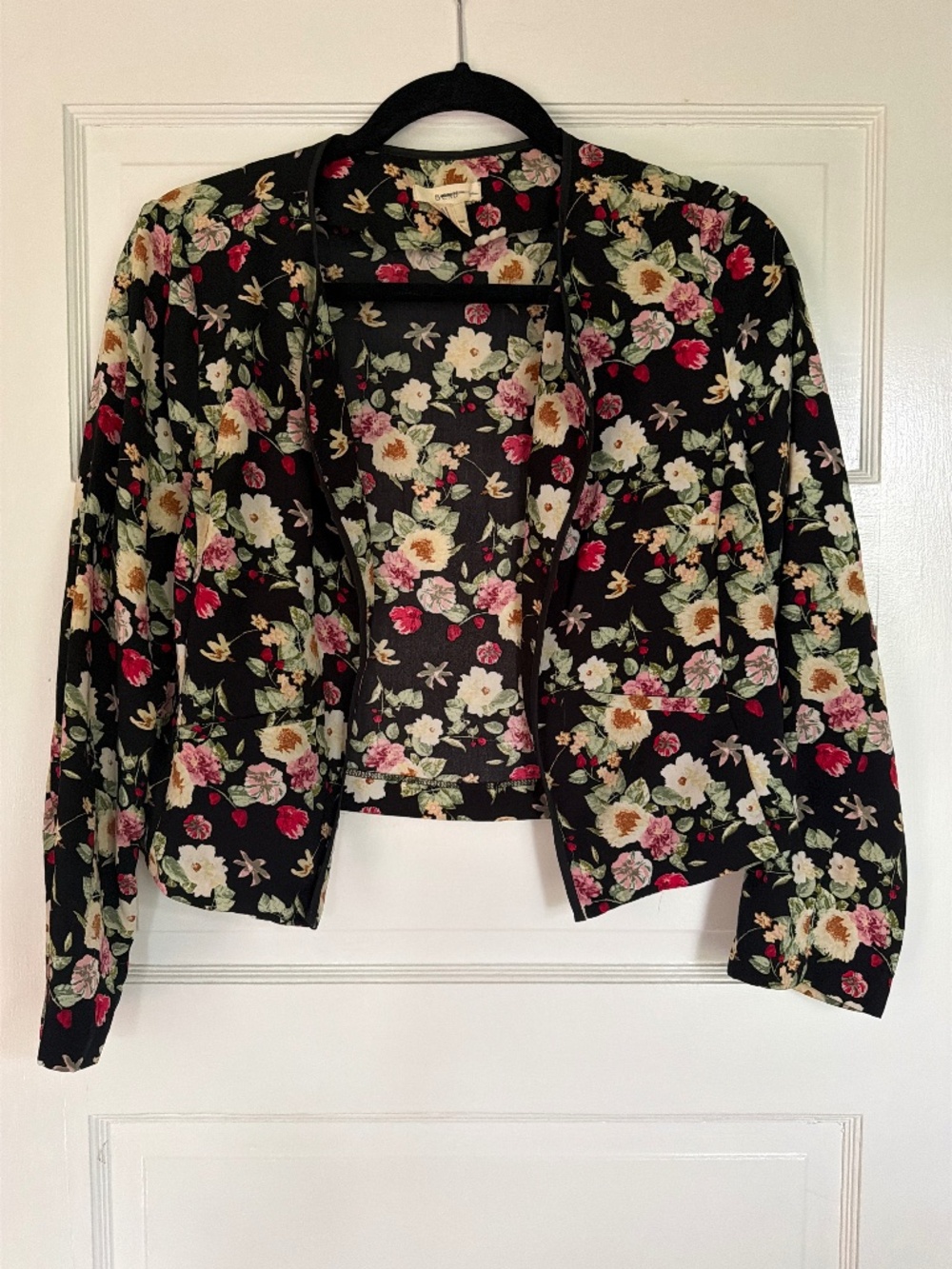 Cropped Lightweight Floral Blazer | Small